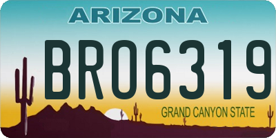 AZ license plate BRO6319