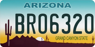 AZ license plate BRO6320