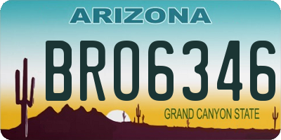 AZ license plate BRO6346