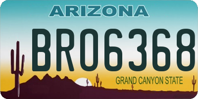 AZ license plate BRO6368