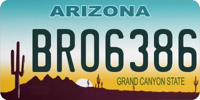 AZ license plate BRO6386
