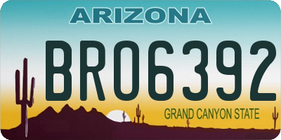 AZ license plate BRO6392