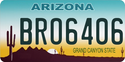 AZ license plate BRO6406