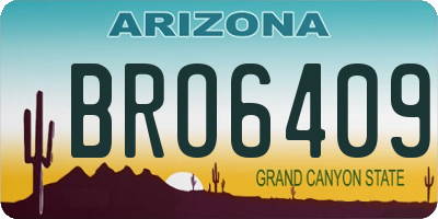 AZ license plate BRO6409