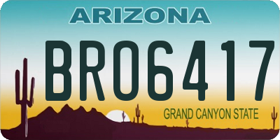 AZ license plate BRO6417