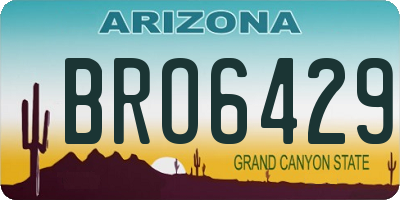 AZ license plate BRO6429