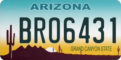 AZ license plate BRO6431