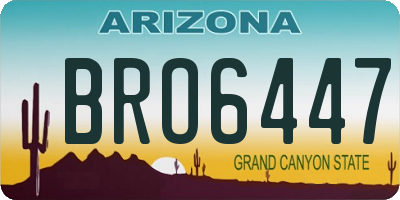 AZ license plate BRO6447