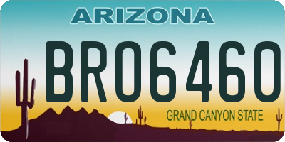 AZ license plate BRO6460