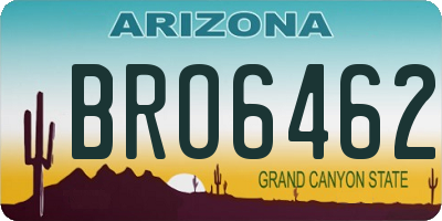 AZ license plate BRO6462