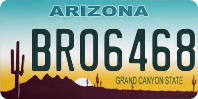 AZ license plate BRO6468