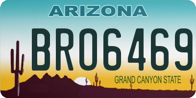 AZ license plate BRO6469