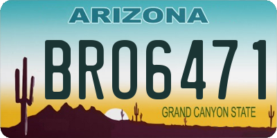 AZ license plate BRO6471