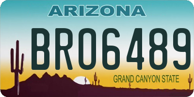 AZ license plate BRO6489