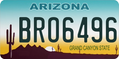AZ license plate BRO6496