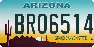 AZ license plate BRO6514
