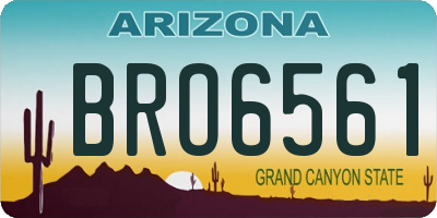 AZ license plate BRO6561
