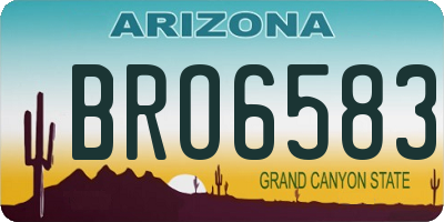 AZ license plate BRO6583