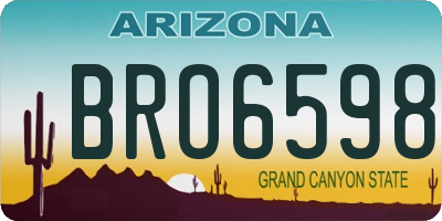 AZ license plate BRO6598