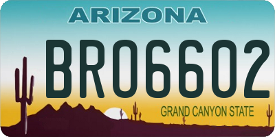 AZ license plate BRO6602