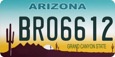 AZ license plate BRO6612
