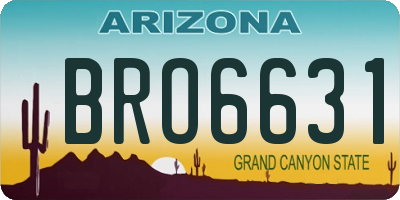 AZ license plate BRO6631