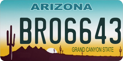 AZ license plate BRO6643