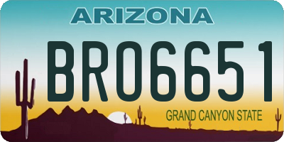 AZ license plate BRO6651