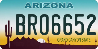 AZ license plate BRO6652