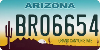 AZ license plate BRO6654