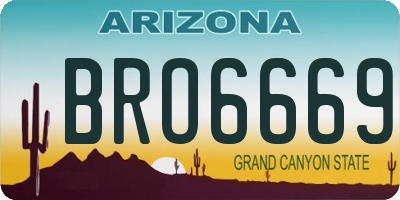 AZ license plate BRO6669