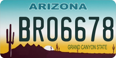 AZ license plate BRO6678