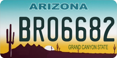 AZ license plate BRO6682