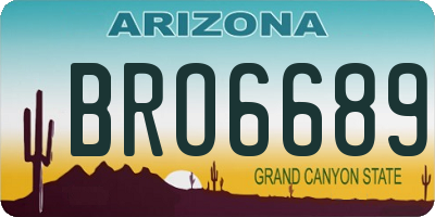AZ license plate BRO6689