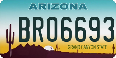 AZ license plate BRO6693