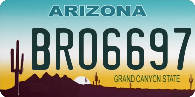 AZ license plate BRO6697