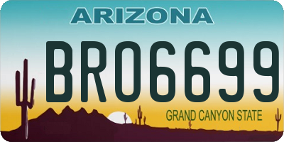 AZ license plate BRO6699