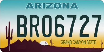 AZ license plate BRO6727