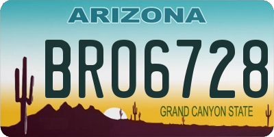 AZ license plate BRO6728