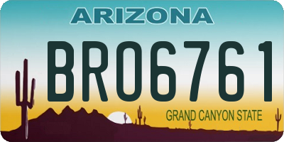 AZ license plate BRO6761