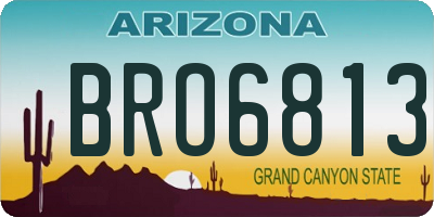 AZ license plate BRO6813