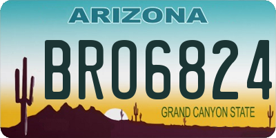 AZ license plate BRO6824