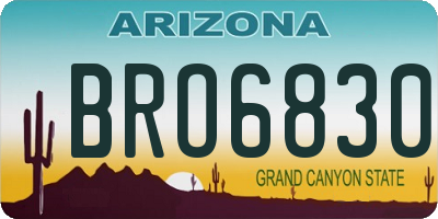AZ license plate BRO6830