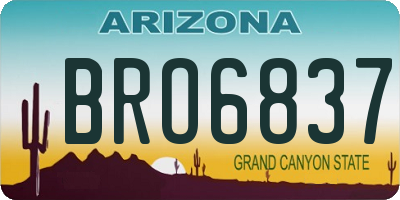 AZ license plate BRO6837