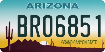 AZ license plate BRO6851