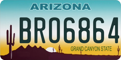AZ license plate BRO6864