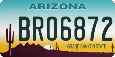 AZ license plate BRO6872