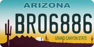 AZ license plate BRO6886