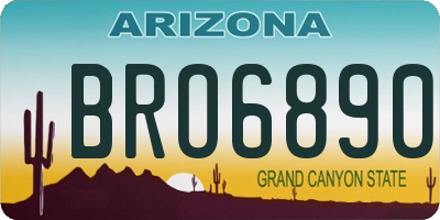 AZ license plate BRO6890