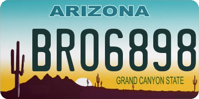 AZ license plate BRO6898